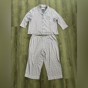 Karen Neuburger Womens Pajama Set Soft Floral Purple